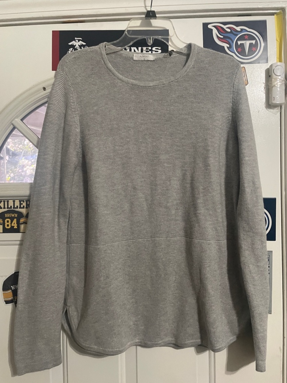 Classic Women's Crewneck Sweater - Light Gray